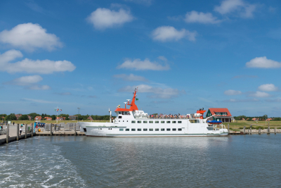 Über die Fähre zur Insel Spiekeroog